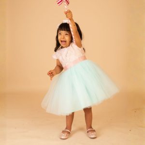 Vestido de Niña Ilusión Verde Menta