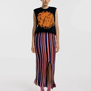 Chaleco Mujer Círculo Rayado