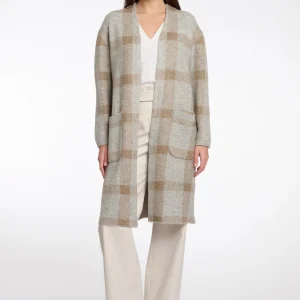 Cárdigan largo cuadros Giulia.