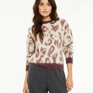Jersey jacquard animal print