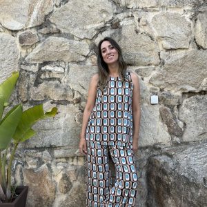 Conjunto estampado azul