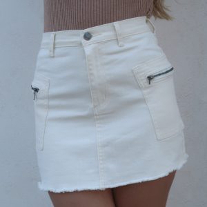 FALDA CREMALLERAS BEIGE