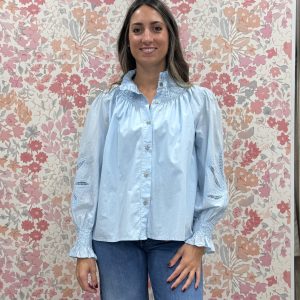 Blusa cuello nido abeja
