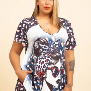 Camiseta curvy sublimada “Girl Attitude”