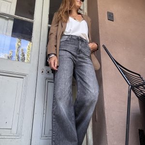 Jean Wide Grey