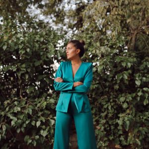 Traje de Chaqueta Verde