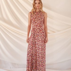Vestido Lucía Círculos Rosas