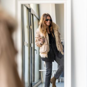 Parka Cruda con Pelo Natural