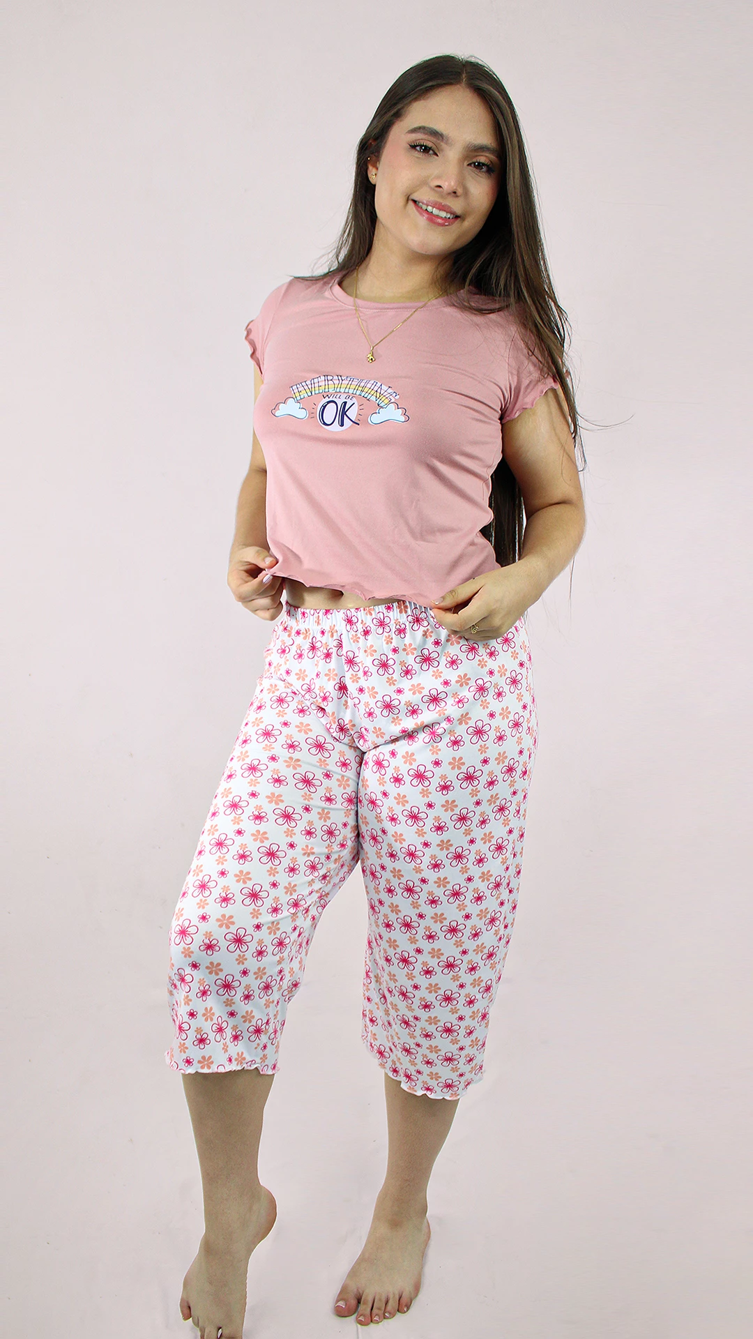 Pijama Capri Calma Guayaba