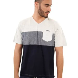 Pijama de algodón hombre verano con tonalidades azules