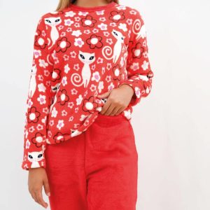 Pijama de mujer polar con gatitos