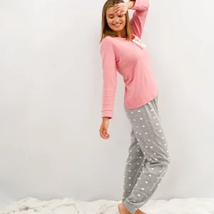 Pijama para mujer de algodón con nubes
