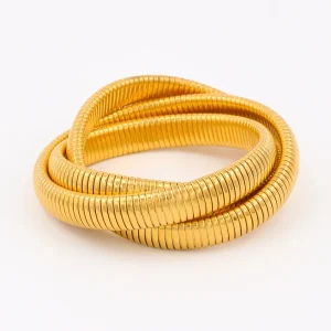 Brazalete en Acero Inoxidable 304 enchapado en Oro