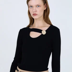 Jersey escote botón