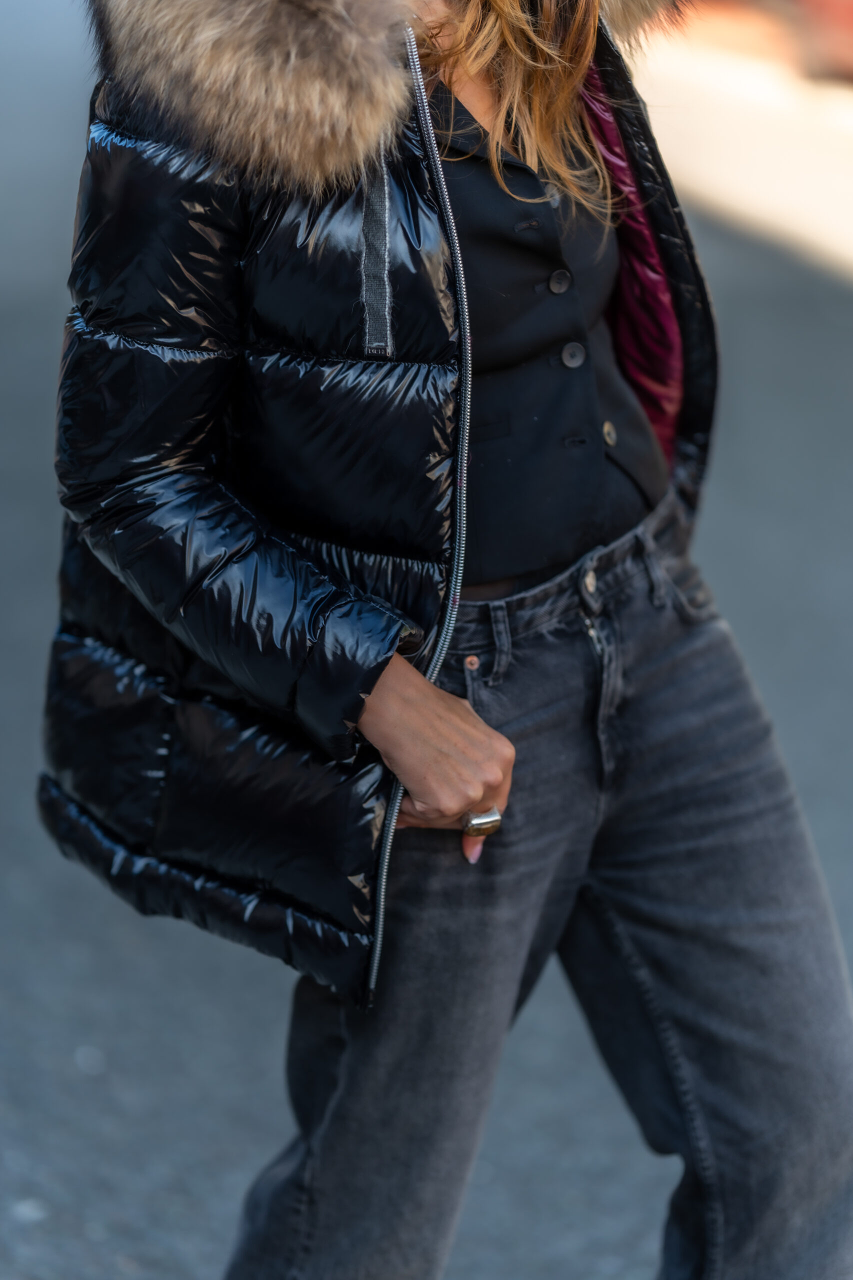 Plumífero Negro Brillante - Imagen 7