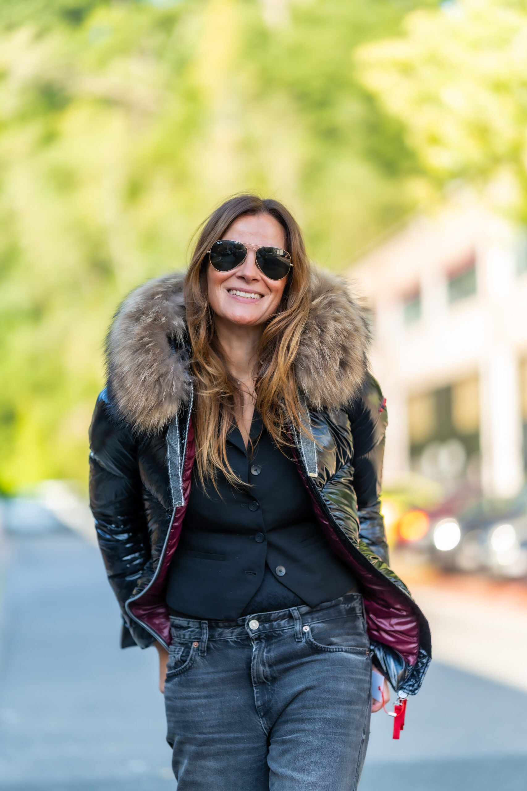 Plumífero Negro Brillante