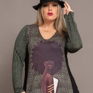 Camiseta moda curvy sublimada Brazalete