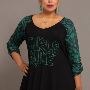 Camiseta mujer tallas grandes bordado Girls