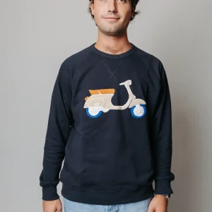 Sudadera azul hombre vespa