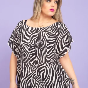 Blusa fiesta estampado cebra