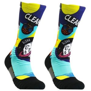 Calcetines BANBROKEN (1 PAR) Estabilidad en pie Fitness, Gimnasio, Crossfit, Running, Halterofilia, Ciclismo – Hombre, Mujer -Unisex (2unds) (RIO, L/XL)