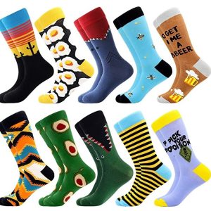 BONANGEL Calcetines Estampados Hombre, Hombres Ocasionales Calcetines Divertidos Impresos de Algodón de Pintura Famosa de Arte Calcetines, Calcetines de Colores de moda