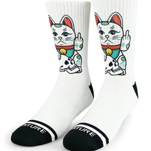 Venture Angry Cat Socks – Gym Crossfit Fitness Skateboard WOD