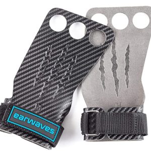 Earwaves ® Carbon Spino Grips 2 & 3 Agujeros – Calleras para Gimnásticos, Calistenia, Dominadas, Pull ups, Muscle ups, C2B, T2B, Barra, Anillas, etc.