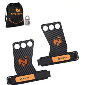 Nova imboxs Calleras para Crossfit – Grips 3H Fibra de Carbono – Guantes para Cross Training Agarre y Protector de Mano – Unisex para Hombres y Mujeres en Deportes de Fitness Calistenia Halterofilia