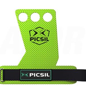 PICSIL Azor 3H Calleras para Crossfit Grips 3 Agujeros Agarre y Protector de Mano o Guantes para Gimnasia Unisex para Hombre y Mujer