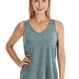 CRZ YOGA Mujer V Neck T-Shirt Camiseta sin Mangas de Entrenamiento Fitness Camisolas