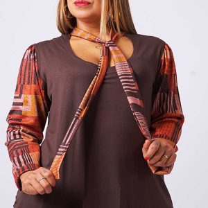 Camiseta de fiesta con lazo en brillo