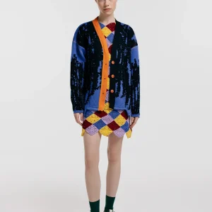 Cardigan fragmentado rayón mujer