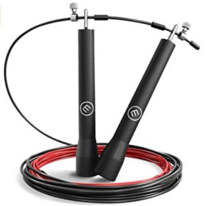 BeMaxx Comba Speed Rope II Fitness + guía de Entrenamiento & Cable Extra | Cuerda de Saltar rápida: Ultraligero y de fácil Ajuste + rodamiento de Bolas | Crossfit, Deporte Profesional, Boxeo, MMA