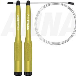 PICSIL Comba Anna Rope Cuerda de Saltar Cross training Ligera Resistente de Aluminio con Cable Ajustable con Lastres