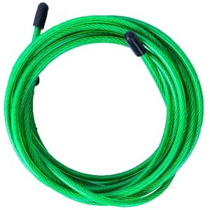 Cable de Repuesto para Comba de Saltar de Crossfit, Fitness y Boxeo. Ideal para Saltos Dobles | PVC Verde y Acero de 4 mm para Vrope Earth by VELITES