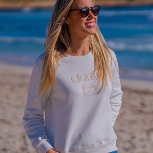 Sudadera Blanca Mujer – White Crab