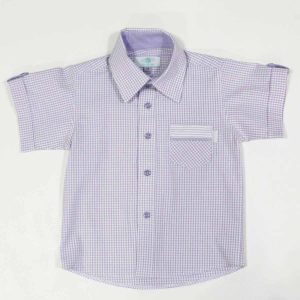 Camisa de Niño Cuadros Lilas