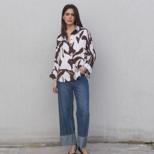 BLUSA SATINADA ESTAMPADA