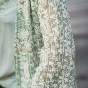 Kimono Bordado a Mano Verde