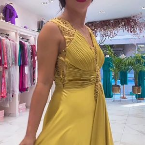 VESTIDO LARGO Y CHAL