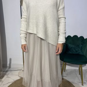 Sudadera combi piqué bolsillo oversice