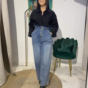 mono combi jeans bolsillos delanteros