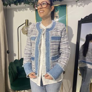 Chaqueta combinada Jeans azul