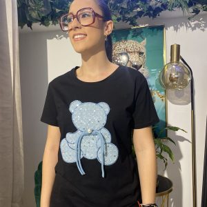 Camiseta algodón oso jeans