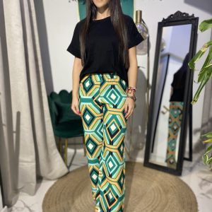 Pantalón estampado multicolor