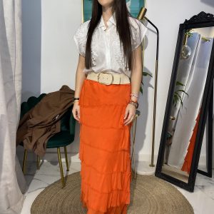 Falda volante seda cintura goma