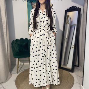 Vestido camisero lunares