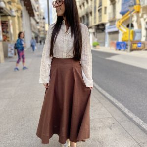 Falda lino vuelo
