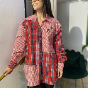 Camisa cuadro vichy rosa pink